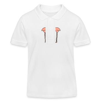 flamingo tier symbol pink tiere - Kinder Organic Poloshirt Mini Sprinter von Stanley/Stella - Weiß - Vorne