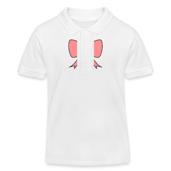 Pink Bow Symbol Shape - Kids Organic Polo Shirt by Stanley/Stella - white - Front