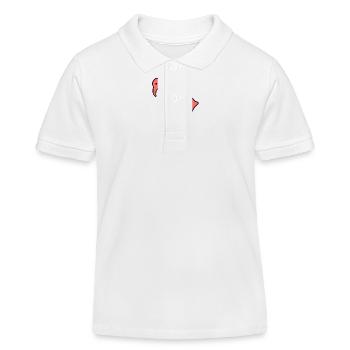 Symbole Animal Flamant Rose Rose - Polo enfant bio Stanley/Stella - blanc - Devant