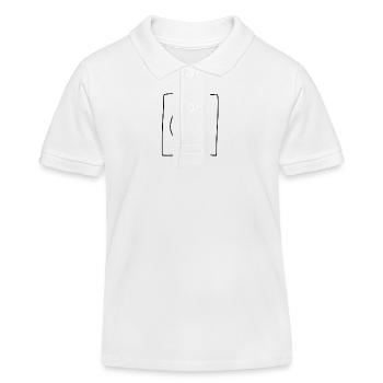 kreis quadrat symbol - Kinder Organic Poloshirt Mini Sprinter von Stanley/Stella - Weiß - Vorne