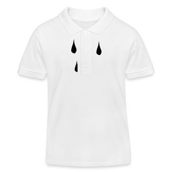 träne wasser traurig regen tränen - Kinder Organic Poloshirt Mini Sprinter von Stanley/Stella - Weiß - Vorne