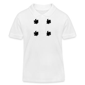 blume pflanze form symbol symbol - Kinder Organic Poloshirt Mini Sprinter von Stanley/Stella - Weiß - Vorne