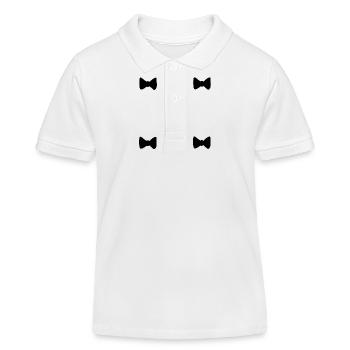 vier schleifen schleife symbol - Kinder Organic Poloshirt Mini Sprinter von Stanley/Stella - Weiß - Vorne