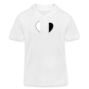 herz symbol zwei teile liebe - Kinder Organic Poloshirt Mini Sprinter von Stanley/Stella - Weiß - Vorne