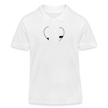 herz symbol liebe schleife band - Kinder Organic Poloshirt Mini Sprinter von Stanley/Stella - Weiß - Vorne