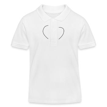 herz symbol zwei teile liebe - Kinder Organic Poloshirt Mini Sprinter von Stanley/Stella - Weiß - Vorne