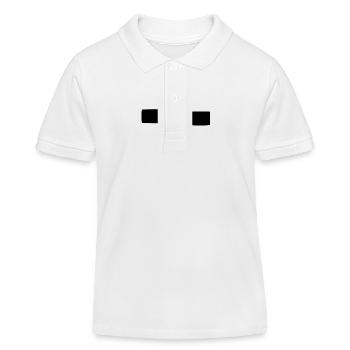 Motif carré quatre formes forme - Polo enfant bio Stanley/Stella - blanc - Devant