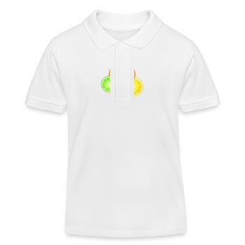 Agrumes Orange Citron Citron Lime - Polo enfant bio Stanley/Stella - blanc - Devant