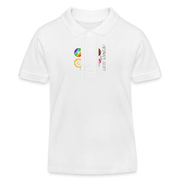 Schau dir meine Sixpack Donuts an - Kinder Organic Poloshirt Mini Sprinter von Stanley/Stella - Weiß - Vorne