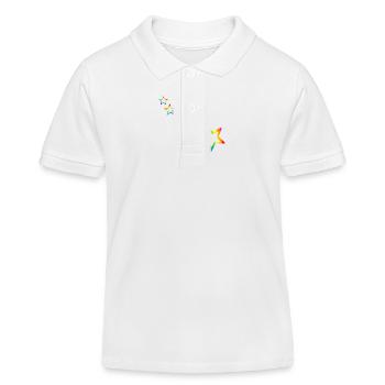 Star Colorful Stars Rainbow Gradient - Kids Organic Polo Shirt by Stanley/Stella - white - Front