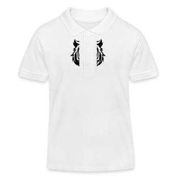 Tiger Kopf - Kinder Organic Poloshirt Mini Sprinter von Stanley/Stella - Weiß - Vorne