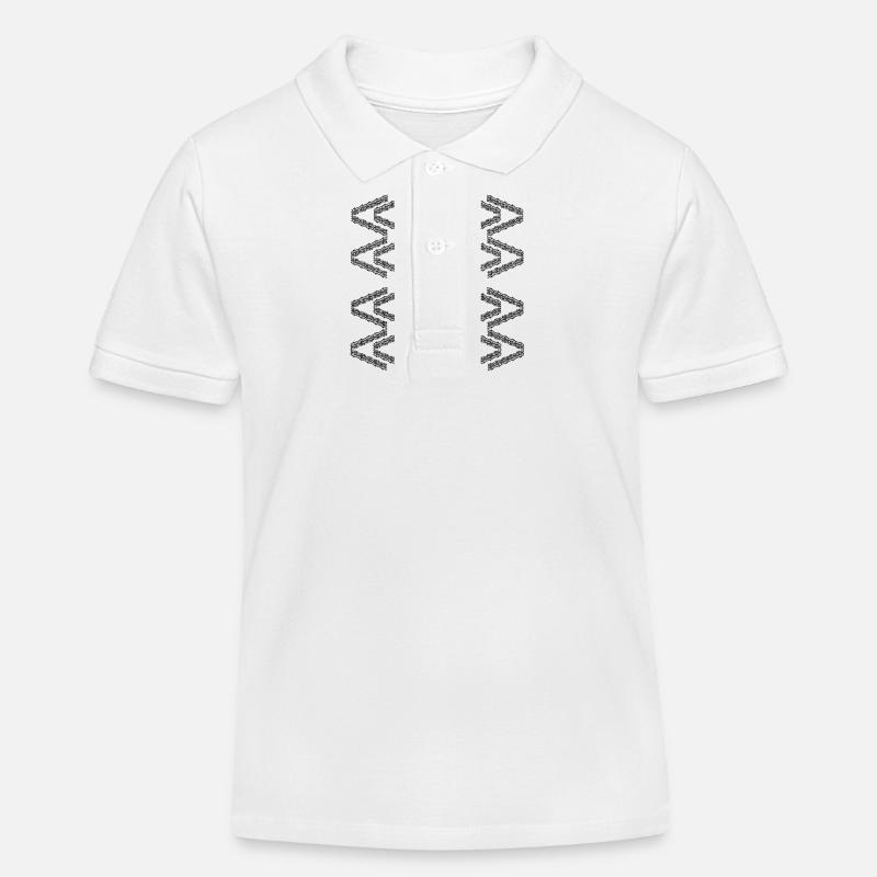 Motif en zigzag - Polo enfant bio Stanley/Stella - blanc
