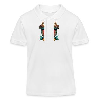 Crâne mexicain Sombrero crête - Polo enfant bio Stanley/Stella - blanc - Devant