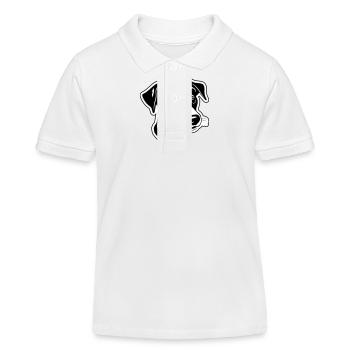 Jack Russel Terrier Hund Kopf - Kinder Organic Poloshirt Mini Sprinter von Stanley/Stella - Weiß - Vorne