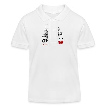 Grill Crew Grillen - Kinder Organic Poloshirt Mini Sprinter von Stanley/Stella - Weiß - Vorne