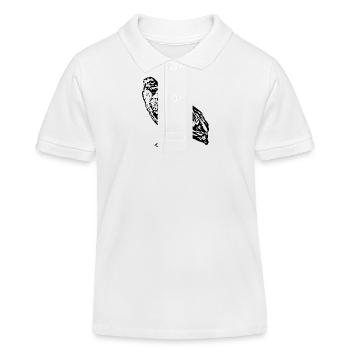 Falken Vogel Vögel - Kinder Organic Poloshirt Mini Sprinter von Stanley/Stella - Weiß - Vorne