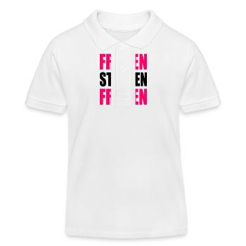 frauen stärken frauen - Kinder Organic Poloshirt Mini Sprinter von Stanley/Stella - Weiß - Vorne