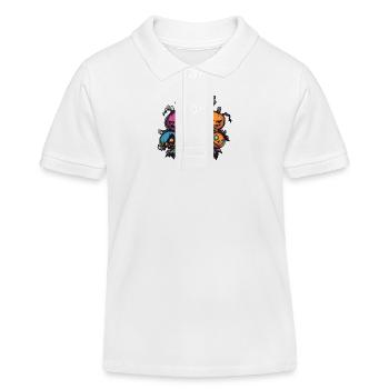 Halloween Party Figuren - Kinder Organic Poloshirt Mini Sprinter von Stanley/Stella - Weiß - Vorne