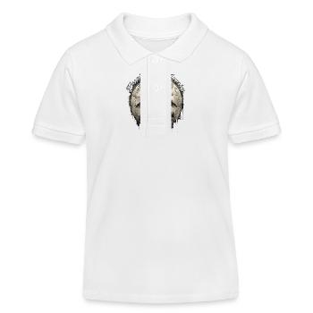 Hugin & Munin Raven Odin's Viking Design - Kids Organic Polo Shirt by Stanley/Stella - white - Front