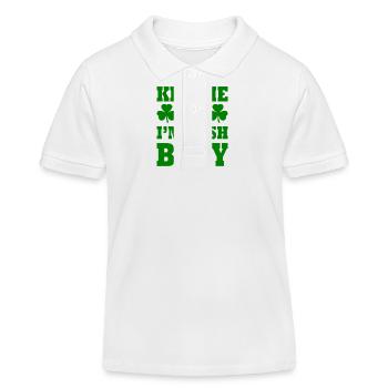 kiss me im irish baby - Polo enfant bio Stanley/Stella - blanc - Devant