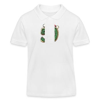 50 Number Christmas Biscuit - Kids Organic Polo Shirt by Stanley/Stella - white - Front
