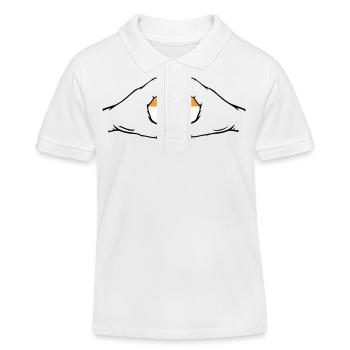 Indien Flagge Herzform - Kinder Organic Poloshirt Mini Sprinter von Stanley/Stella - Weiß - Vorne