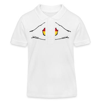 Drapeau du Ghana en forme de coeur - Polo enfant bio Stanley/Stella - blanc - Devant
