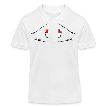 Drapeau du Luxembourg en forme de coeur - Polo enfant bio Stanley/Stella - blanc - Devant