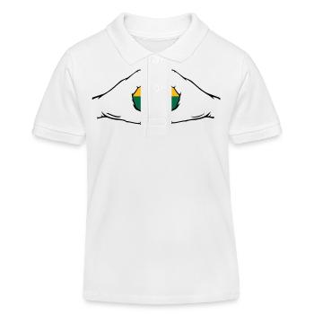 Drapeau de la Lituanie en forme de coeur - Polo enfant bio Stanley/Stella - blanc - Devant