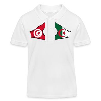 Tunesien Algerien Herzform mit Hände - Kinder Organic Poloshirt Mini Sprinter von Stanley/Stella - Weiß - Vorne
