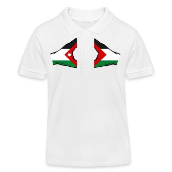 Jordanie Palestine Drapeau Mains Coeur Forme - Polo enfant bio Stanley/Stella - blanc - Devant