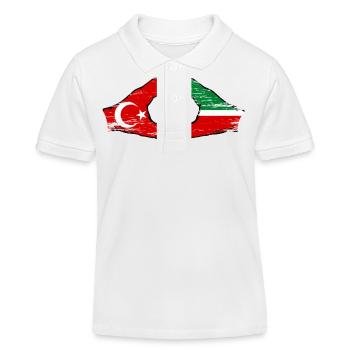 Türkei Tatarstan Flagge Hände Herzform used - Kinder Organic Poloshirt Mini Sprinter von Stanley/Stella - Weiß - Vorne
