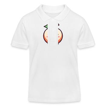 Kawaii Apple Version 2 - Kids Organic Polo Shirt by Stanley/Stella - white - Front