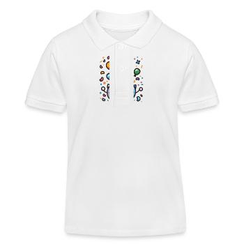 Joie de carnaval avec des confettis - Polo enfant bio Stanley/Stella - blanc - Devant