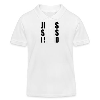 jesus saves i spend - Kinder Organic Poloshirt Mini Sprinter von Stanley/Stella - Weiß - Vorne