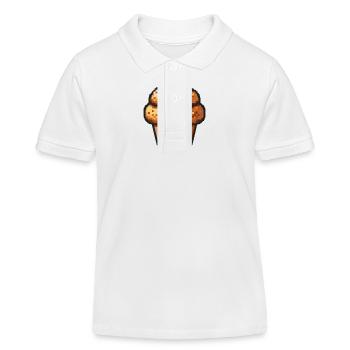 Cupkake Pixel Symbol Torte - Kinder Organic Poloshirt Mini Sprinter von Stanley/Stella - Weiß - Vorne