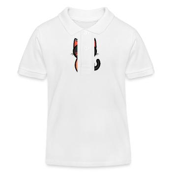 Chat Symbole d’Halloween Chat - Polo enfant bio Stanley/Stella - blanc - Devant