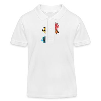 Exotic fish - Kids Organic Polo Shirt by Stanley/Stella - white - Front