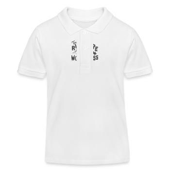 Traillauf Trail Run More Worry Less - Polo enfant bio Stanley/Stella - blanc - Devant