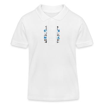 Papy Cycliste Cadeau Vélo Humor Grands-Parents - Polo enfant bio Stanley/Stella - blanc - Devant