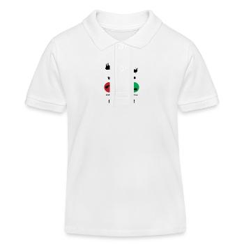 Griechenland Kreta ruft an lustiges Geschenk - Kinder Organic Poloshirt Mini Sprinter von Stanley/Stella - Weiß - Vorne