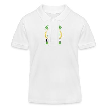 Echte helden fahren gelbe felgen - Kinder Organic Poloshirt Mini Sprinter von Stanley/Stella - Weiß - Vorne
