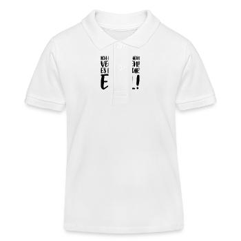 Ich habe das schon verstanden es ist mir nur egal! - Kinder Organic Poloshirt Mini Sprinter von Stanley/Stella - Weiß - Vorne