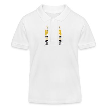 Ich bin stolzer Papa von wahnsinnig fantastischen - Kinder Organic Poloshirt Mini Sprinter von Stanley/Stella - Weiß - Vorne