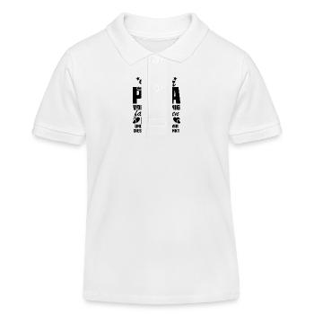 Ich bin stolzer Papa von wahnsinnig fantastischen - Kinder Organic Poloshirt Mini Sprinter von Stanley/Stella - Weiß - Vorne