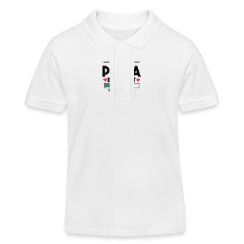 Werdender Papa im Juli Schwangerschaftsankündigung an Papa - Kinder Organic Poloshirt Mini Sprinter von Stanley/Stella - Weiß - Vorne