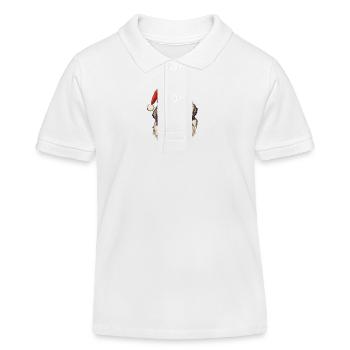 Leonberger Hund Weihnachten Kopf - Kinder Organic Poloshirt Mini Sprinter von Stanley/Stella - Weiß - Vorne