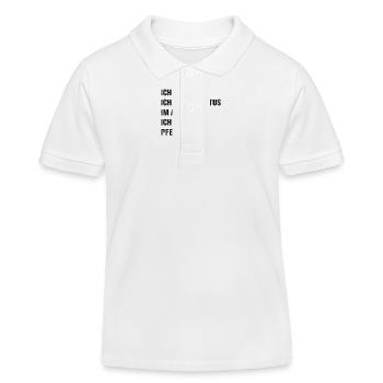 Augen-Pfeifen Spaß - Kinder Organic Poloshirt Mini Sprinter von Stanley/Stella - Weiß - Vorne