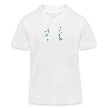 Hirsch - Wald Natur Tierschutz - Kinder Organic Poloshirt Mini Sprinter von Stanley/Stella - Weiß - Vorne