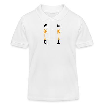 Ich kann nicht, ich habe ein Pferd - Kinder Organic Poloshirt Mini Sprinter von Stanley/Stella - Weiß - Vorne